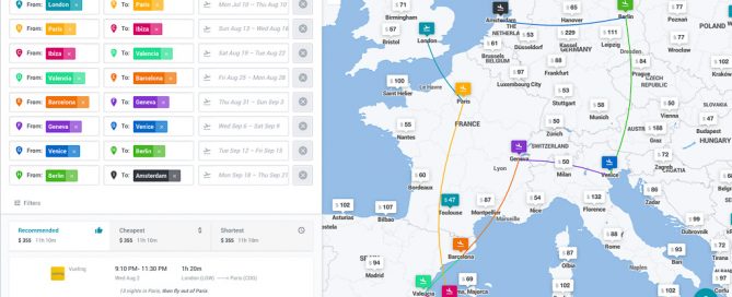 using kiwi to backpack europe by flight cheap