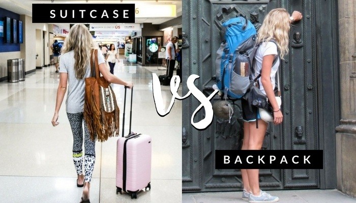 backpack or suitcase