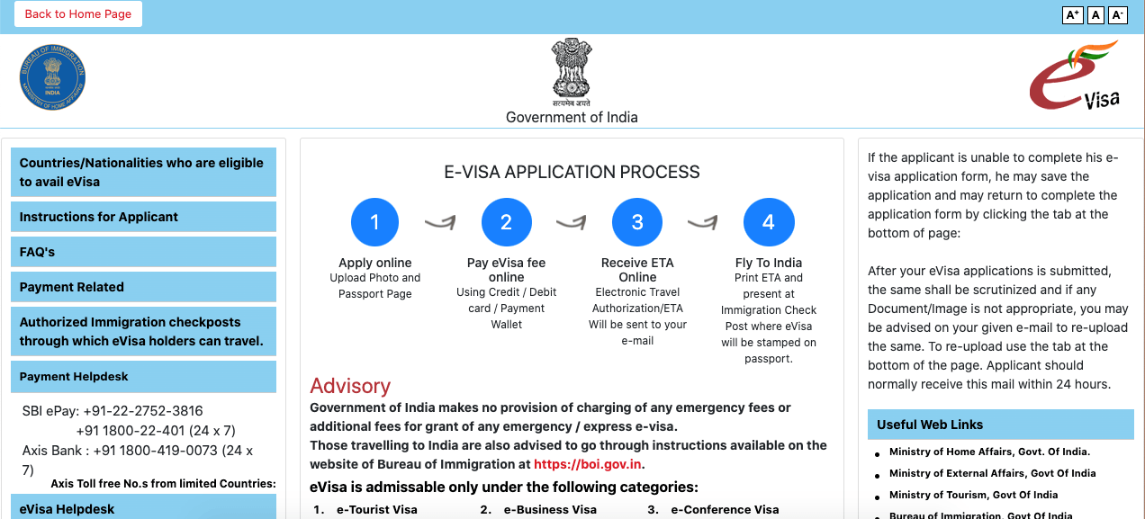 indian tourist visa rules regulations