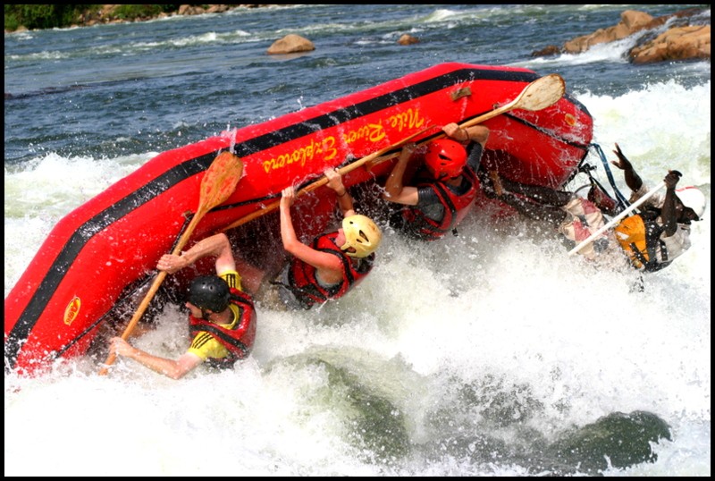 whitewater raft grade 5 rapids nile river jinja uganda africa